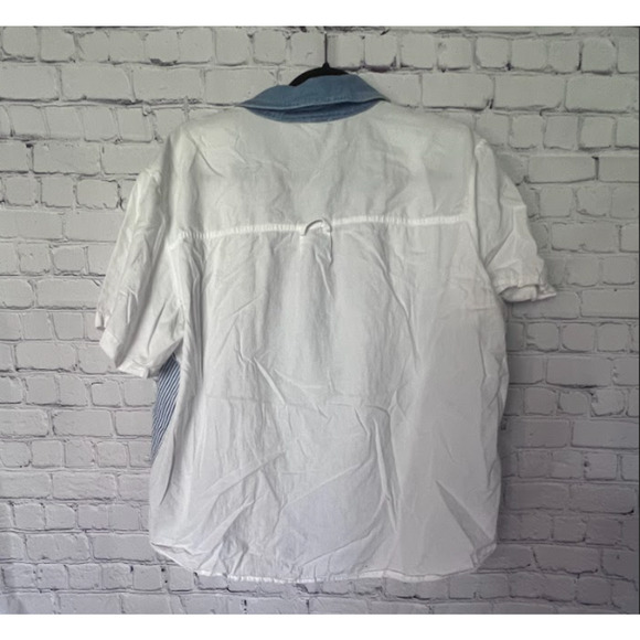 Basic Editions Women's Plus Button Up Shirt - Picture 2 of 3